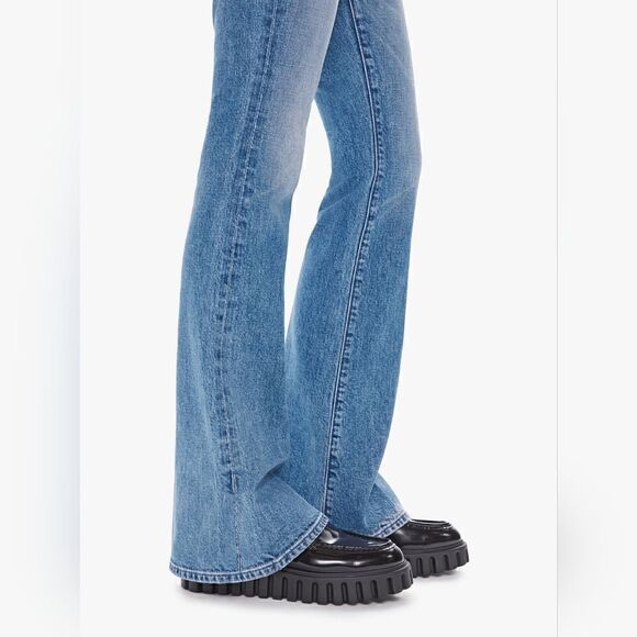 Mother The Weekender Heel High Waisted Flare Jeans In Belle De Jour Size 34 NWT - Picture 3 of 15